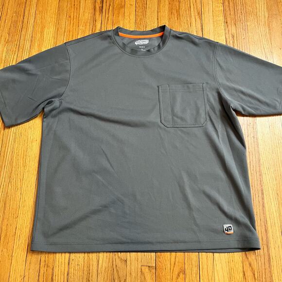 40 Grit Duluth Shirt Mens Large Gray Blue Workwear 2 Shirt Lot - Picture 2 of 8